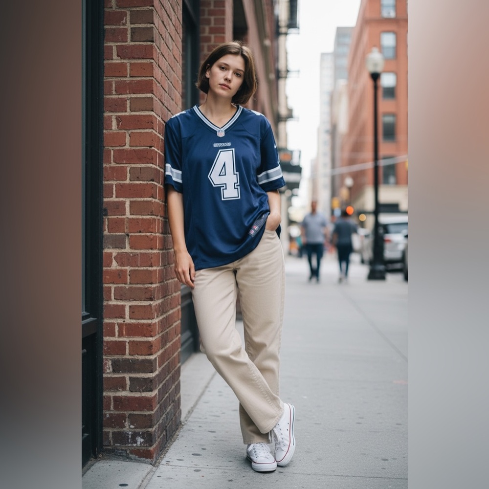 Nike Dallas Cowboys Dak Prescott Jersey NFL Women’s Size XL Football Sporty